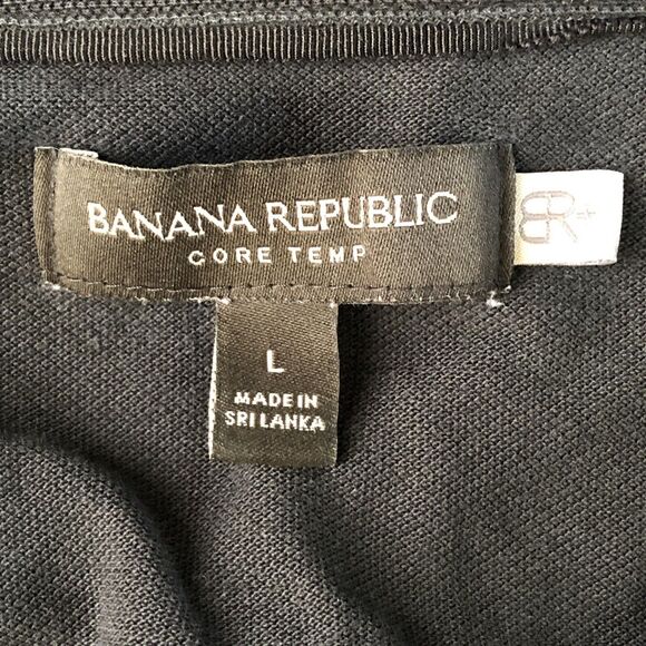 Banana Republic Mens Core Temp Pocket Polo Black Size Large - Picture 3 of 16